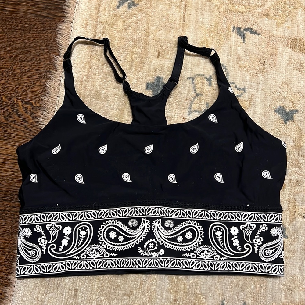 Adam Selman size M black and white paisley sports bra!